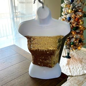 Gold Sequin Top